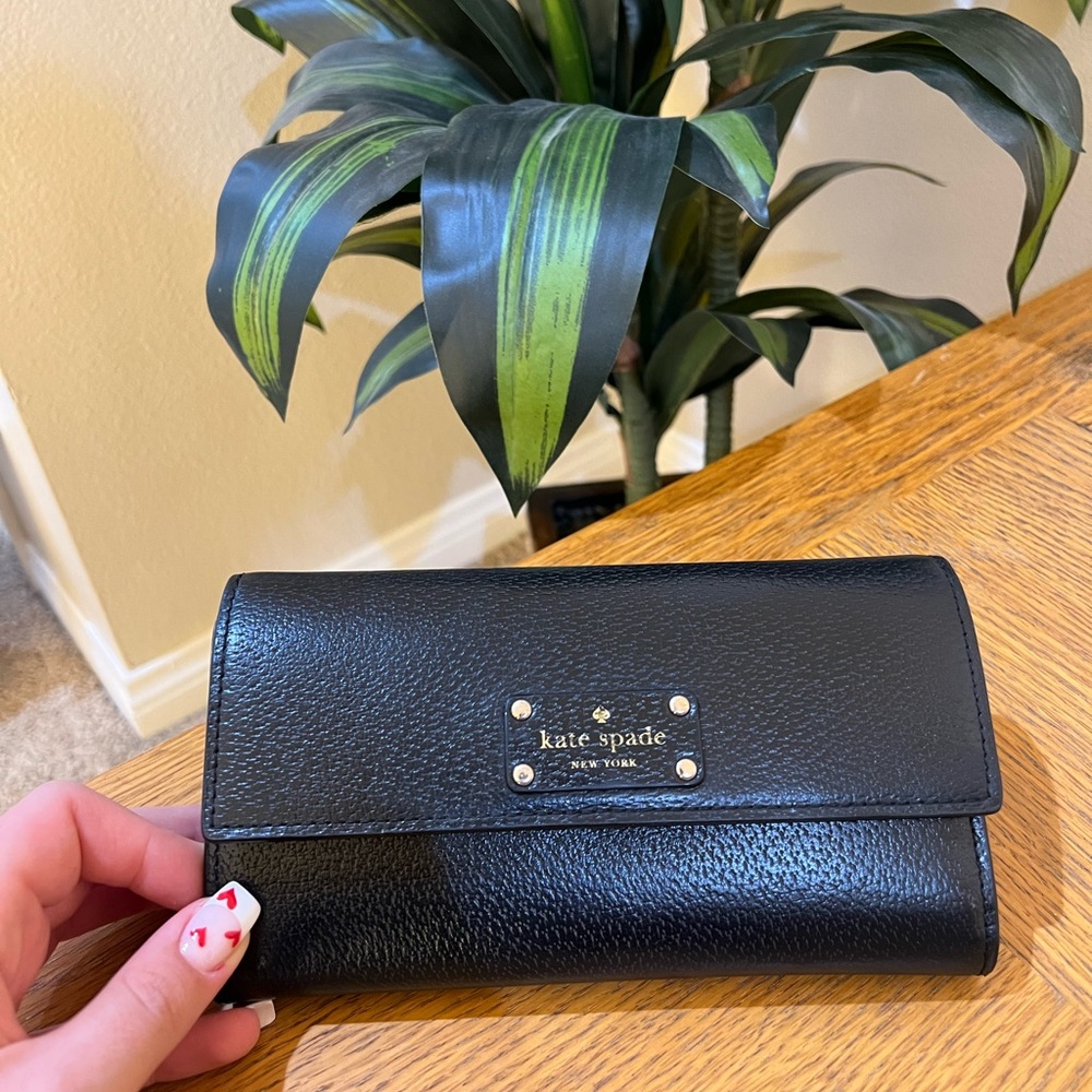 Kate Spade Black Large Wallet